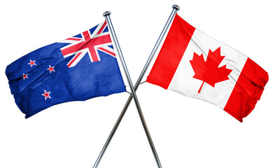 New zealand flag  combined with canada flag