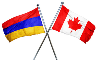 Armenia flag  combined with canada flag
