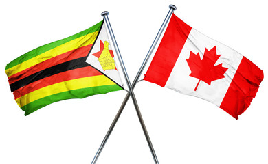 Zimbabwe flag  combined with canada flag