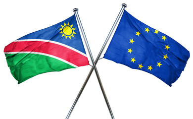 Namibia flag  combined with european union flag