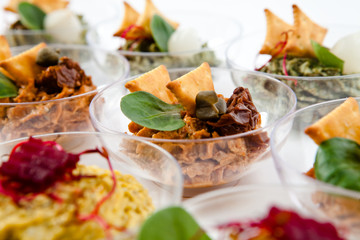 Catering buffet table