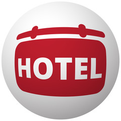 Red Tag icon on white ball