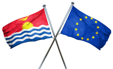 Kiribati flag  combined with european union flag