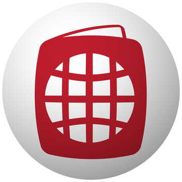 Red Tag icon on white ball