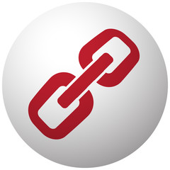 Red Links icon on white ball