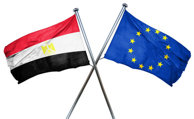 Egypt flag  combined with european union flag