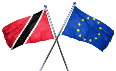 Trinidad and tobago flag  combined with european union flag