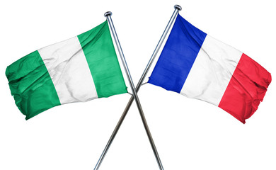 Nigeria flag  combined with france flag