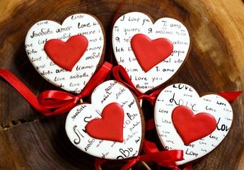  Heart shaped cookies for valentine's day.