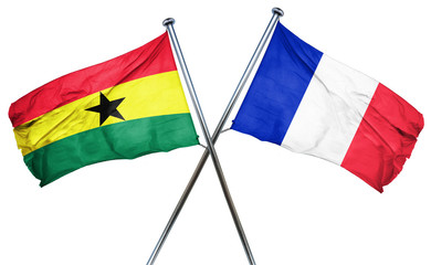 Ghana flag  combined with france flag