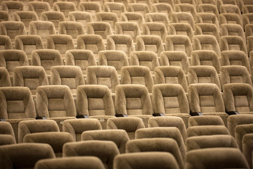 Naklejka premium Empty comfortable seats in theater, cinema