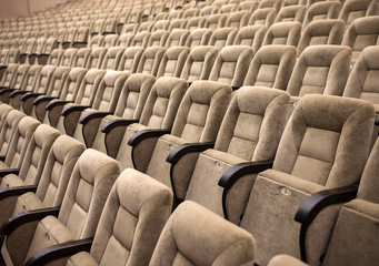 Obraz premium Empty comfortable seats in theater, cinema
