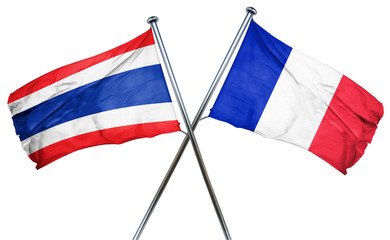 Thailand flag  combined with france flag