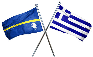 Nauru flag  combined with greek flag