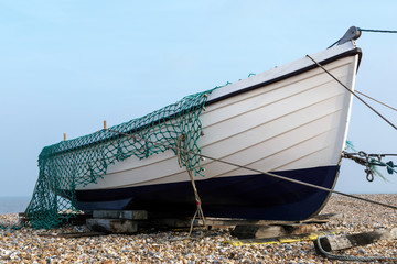 Fishing boat on the beach at Dungeness