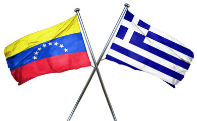 Venezuela flag  combined with greek flag