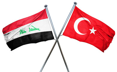 Iraq flag  combined with turkey flag