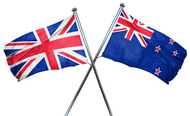 Great britain flag  combined with new zealand flag