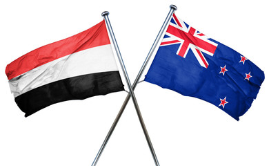 Yemen flag  combined with new zealand flag