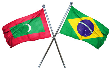 Maldives flag  combined with brazil flag