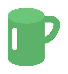 Green cup vector illustration.