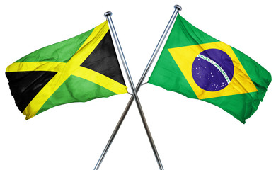 Jamaica flag  combined with brazil flag
