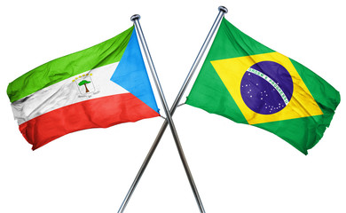 Equatorial guinea flag  combined with brazil flag