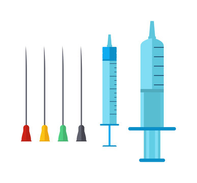 Syringe needle vector illustration.