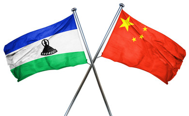 Lesotho flag  combined with china flag