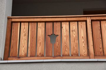 staccionata balcone poggioli passamano legno abete 
