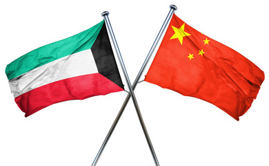 Kuwait flag  combined with china flag