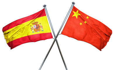Spanish flag  combined with china flag