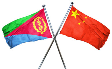 Eritrea flag  combined with china flag