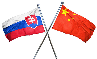 Slovakia flag  combined with china flag