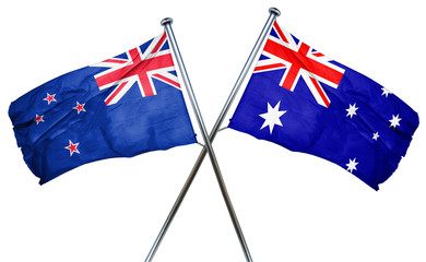 New zealand flag  combined with australian flag