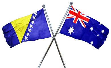 Bosnia and Herzegovina flag  combined with australian flag