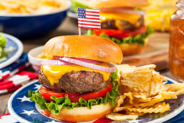 Homemade Memorial Day Hamburger Picnic © Brent Hofacker
