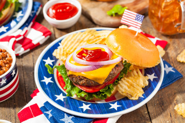 Homemade Memorial Day Hamburger Picnic © Brent Hofacker