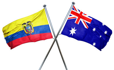Ecuador flag  combined with australian flag