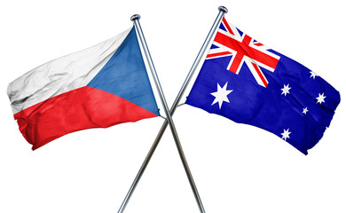 czechoslovakia flag  combined with australian flag