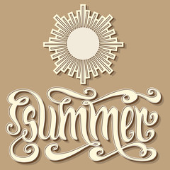 Vintage Summer lettering