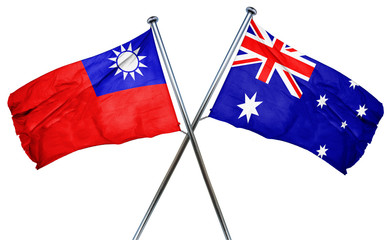 Republic of china flag  combined with australian flag