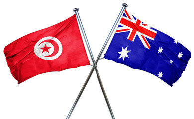 Tunesia flag  combined with australian flag