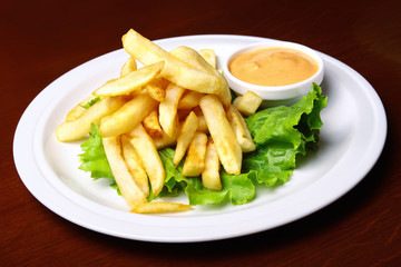 French fries with sauce