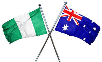 Nigeria flag  combined with australian flag