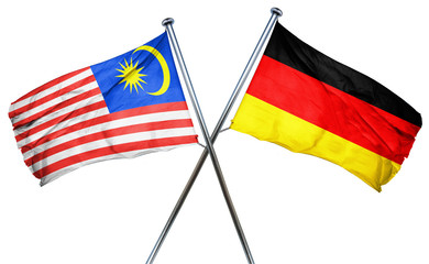 Malaysia flag  combined with germany flag