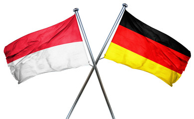 Indonesia flag  combined with germany flag