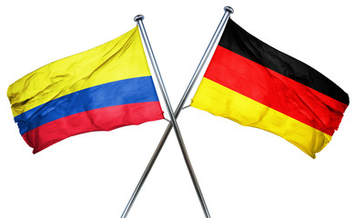 Colombia flag  combined with germany flag
