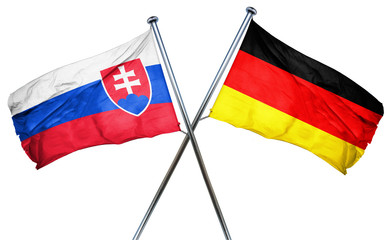 Slovakia flag combined with germany flag