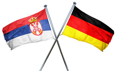 Serbia flag combined with germany flag